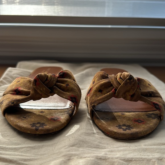 Saint Laurent Bianca floral sandal 39.5 beige floral - Picture 7 of 7